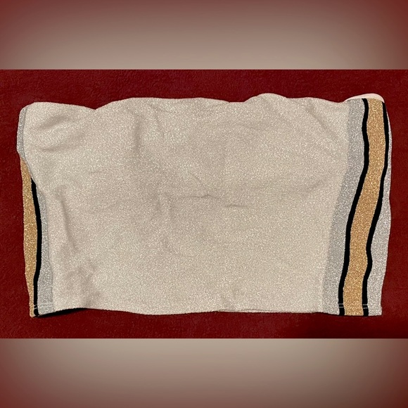 VS PINK sparkle tube top silver and gold - Picture 2 of 6